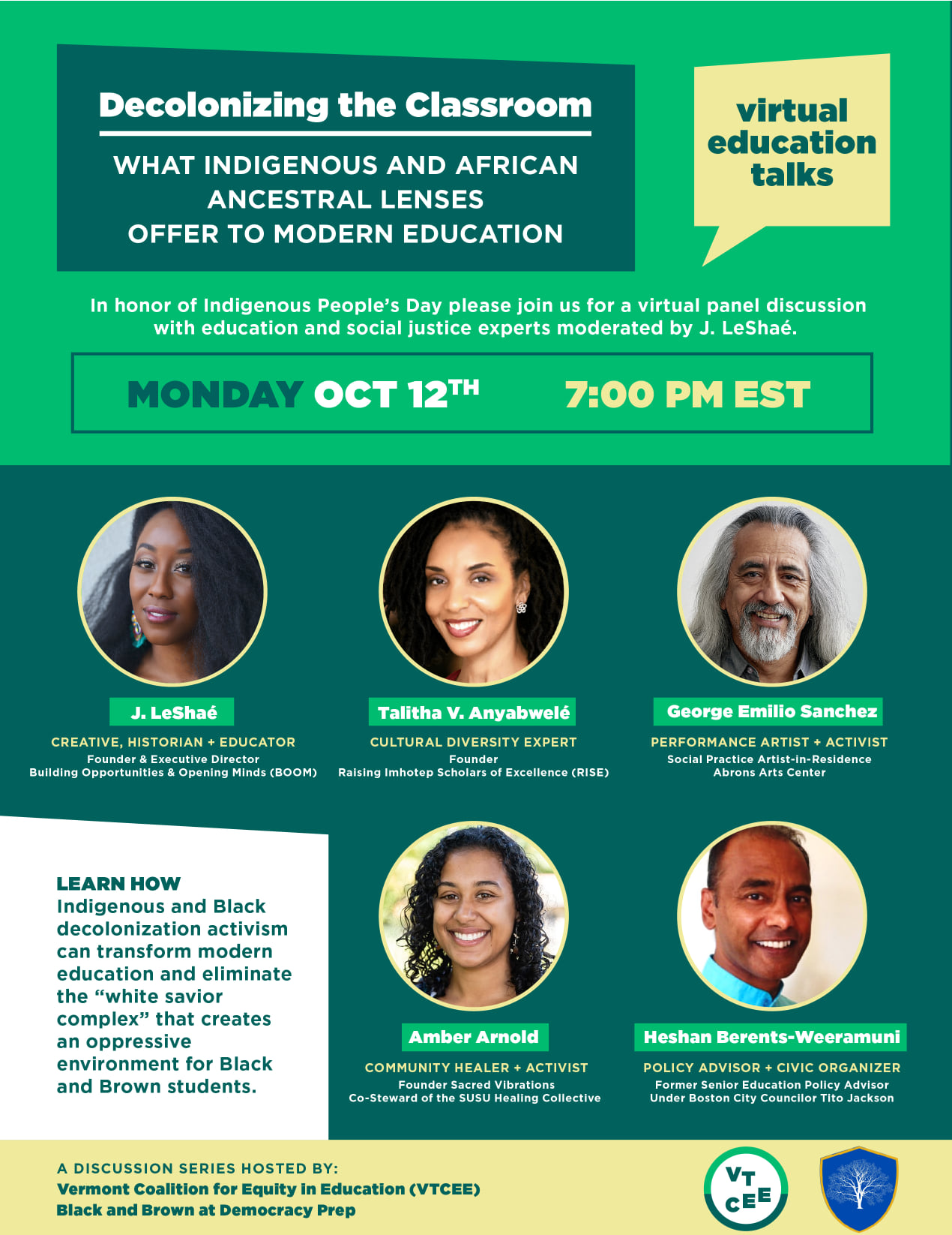 Green Flyer for Decolonizing the Classroom